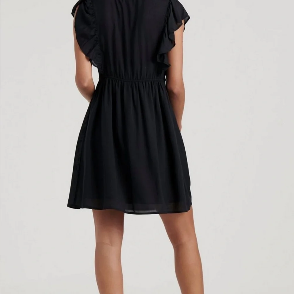 NWT Lucky Brand Isabella Embroidered Mini Black Dress Eyelet Cotton $90